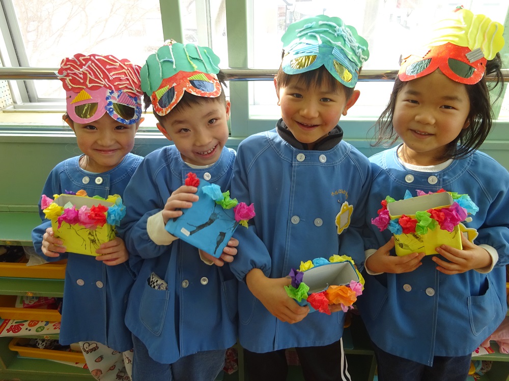 節分 豆まき トピックス 千歳わかば幼稚園 第２わかば幼稚園 学校法人 富士学園